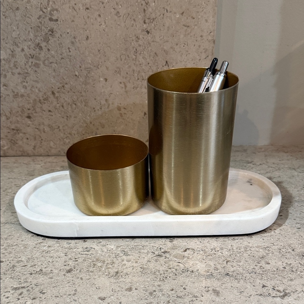 Threshold Gold Desk Organizer Set